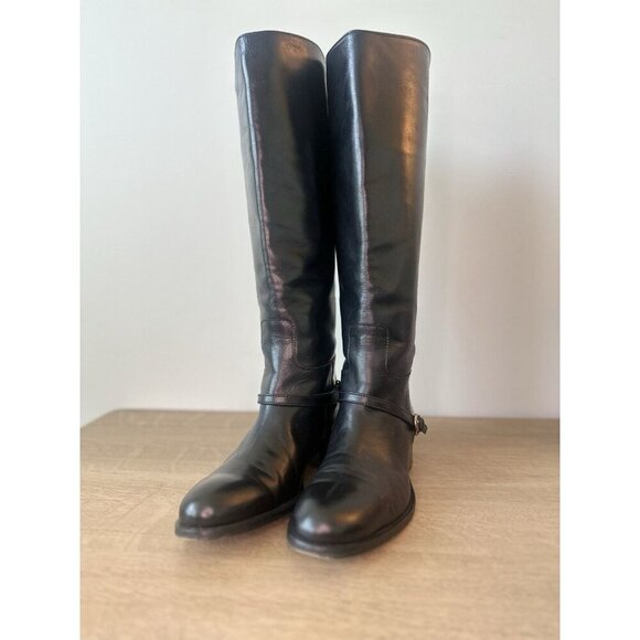 Johnston and Murphy Women's 7.5 Boots Leather High Black Riding - Picture 3 of 12